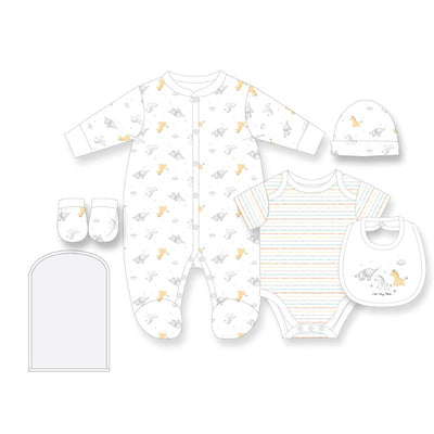 Rose Textiles - 5Pk Baby Neutral Mesh Bag Set, New Here Image 1