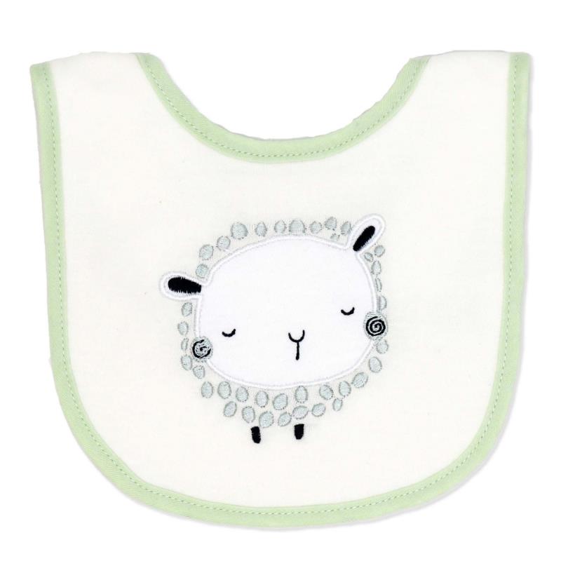 Rose Textiles 5Pk Bib & Sock Set, Sage Sheep Image 3