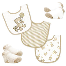Rose Textiles 5Pk Naturelle Bib And Sock Set, Beige Image 1