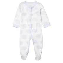 Rose Textiles - Baby Boy Blue Elephant Interlock Coverall Image 1