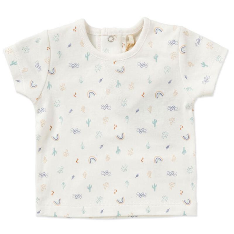 Rose Textiles - Baby Boy’s Organic Dungaree Set, Hello World  Image 2