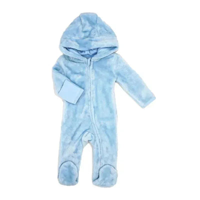 Rose Textiles - Baby Boys Fleece Pramsuit Blue Image 1