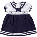Rose Textiles - Baby Girls Dress Set, Navy Nautical Image 3