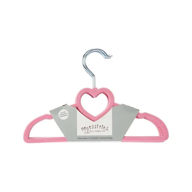 Rose Textiles - Baby Velvet Hangers - Pink Heart 10 units Image 1