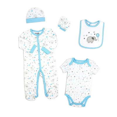 Rose Textiles - Balloon Elephant 5 Piece Set, Blue Image 1