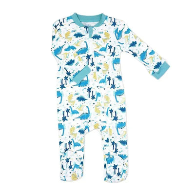 Rose Textiles - Boy Interlock Coverall, Dino Image 1