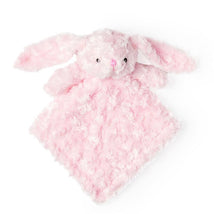 Rose Textiles - Bunny Curly Plush Security Blanket, Pink Image 1