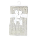 Rose Textiles - Cable Knit Blanket, Grey Image 1