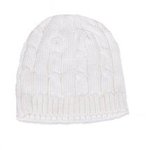 Rose Textiles - Cable Knit Hat, White Image 1