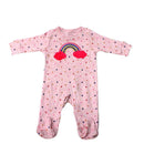 Rose Textiles - Chenille Applique Interlock Sleeper, Rainbow, Pink Image 2