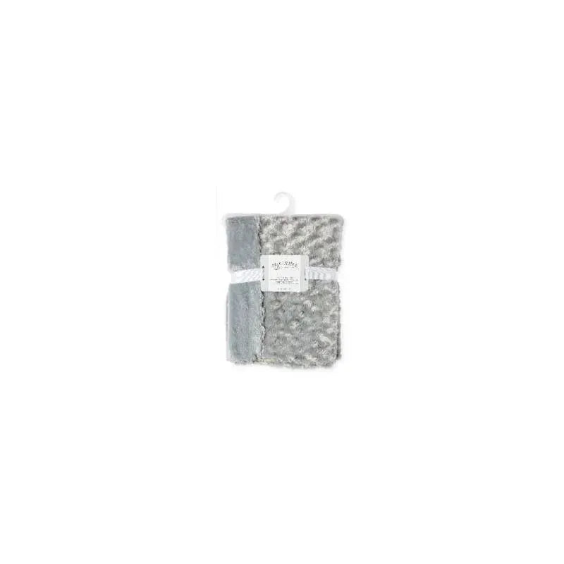 Rose Textiles - Curly Plush Baby Blanket, Grey Image 1