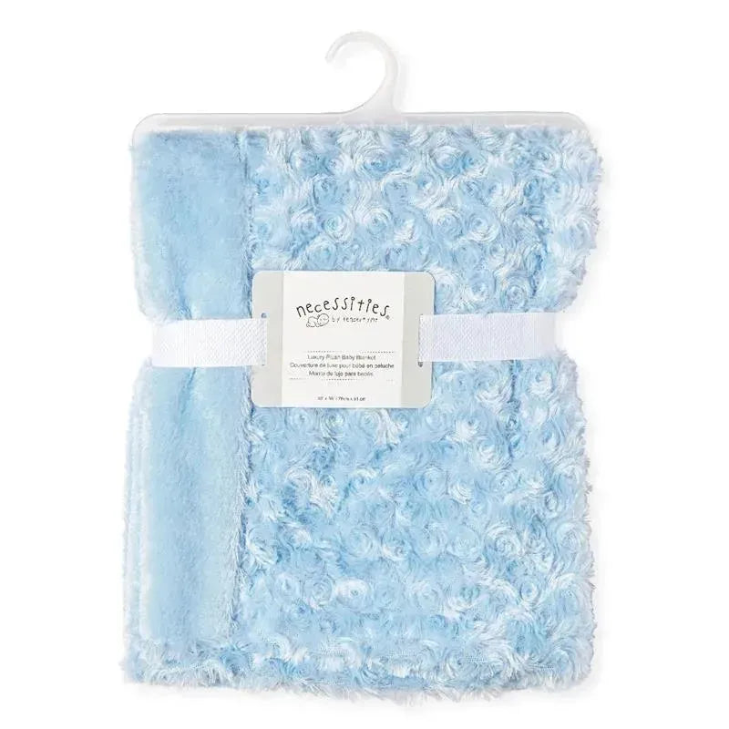 Rose Textiles - Curly Plush Blanket, Blue Image 1