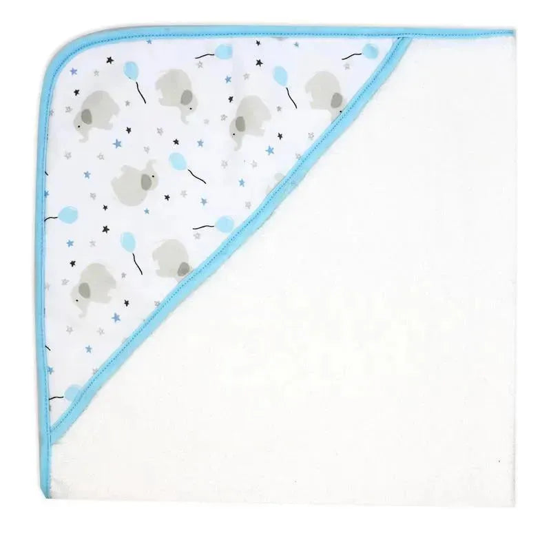 Rose Textiles - Elephant Hooded Towel, Blue Image 1