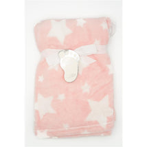 Rose Textiles Fleece Star Baby Blankets, Pink Image 1
