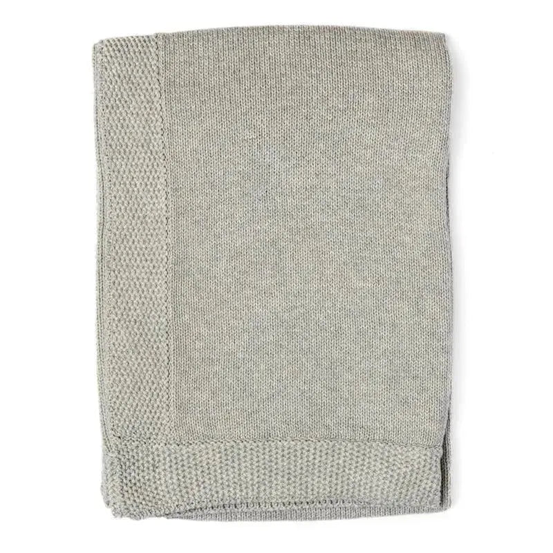 Rose Textiles - Knit Blanket With Border, Grey Image 2