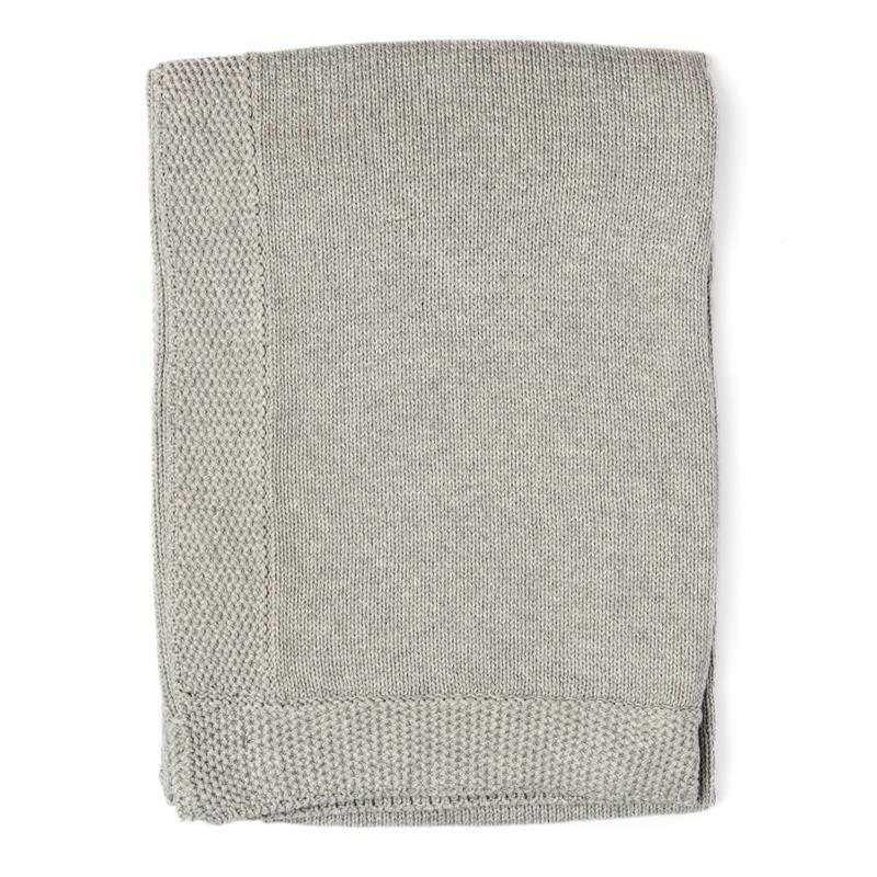Rose Textiles - Knit Blanket With Border, Grey Image 2