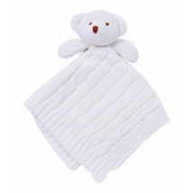 Rose Textiles - Knit Security Blanket, Bear White Image 1