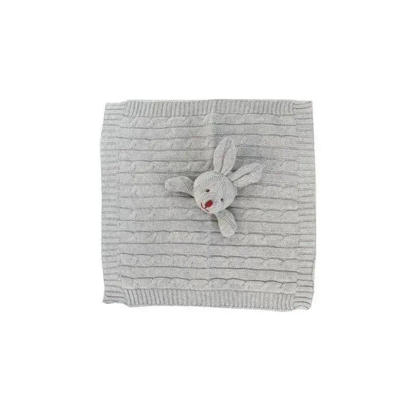 Rose Textiles - Knit Security Blanket, Bunny Grey Image 2