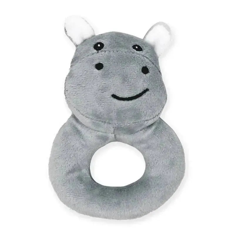 Rose Textiles - Nunu With Ring Rattle, Grey Hippo Image 4