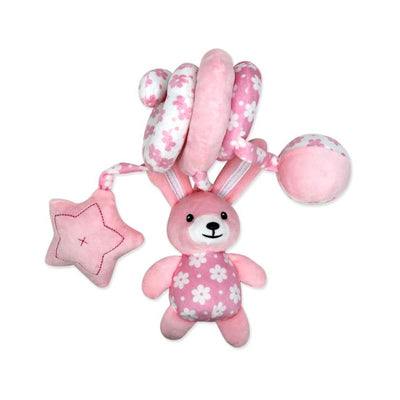 Rose Textiles - Pink Bunny Spiral Activity Toy Image 1