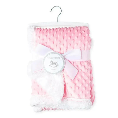 Rose Textiles - Popcorn Sherpa Blanket, Pink Image 1