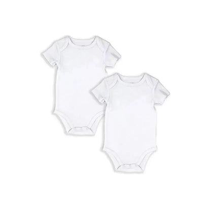 Rose Textiles S23 - 2 Pack Solid Bodysuit - White - 12M Image 1