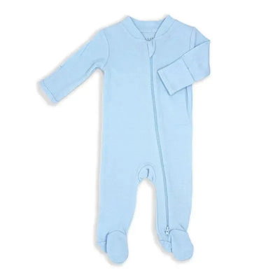 Rose Textiles - Solid Mitted Cuff Sleepers, Blue Image 1