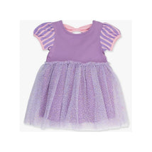 Rufflebutts - Baby Girl Amethyst Short Sleeve Bow Twirl Dress Image 2