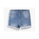 Rufflebutts - Baby Girl Light Wash Girls Denim Shorts  Image 2