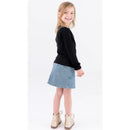Rufflebutts - Baby Girl Light Wash Kids Ruffle Denim Skirt Image 1