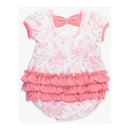Rufflebutts - Baby Girl Puff Short Sleeve Bow Bubble Romper Image 3