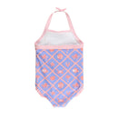 RuffleButts Baby Girl Seersucker One Piece Rash Guard, Lilac Image 4