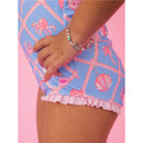 RuffleButts Baby Girl Seersucker One Piece Rash Guard, Lilac Image 6