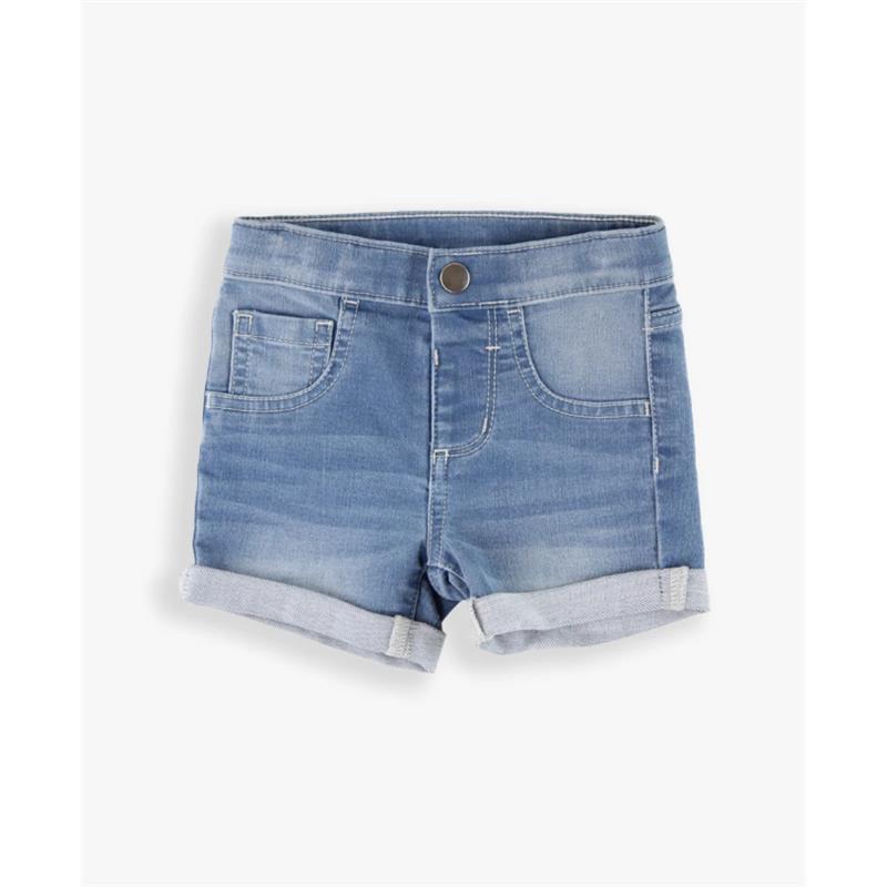 Rufflebutts - Baby Girls' Stretch Denim Shorts Light Wash Image 2