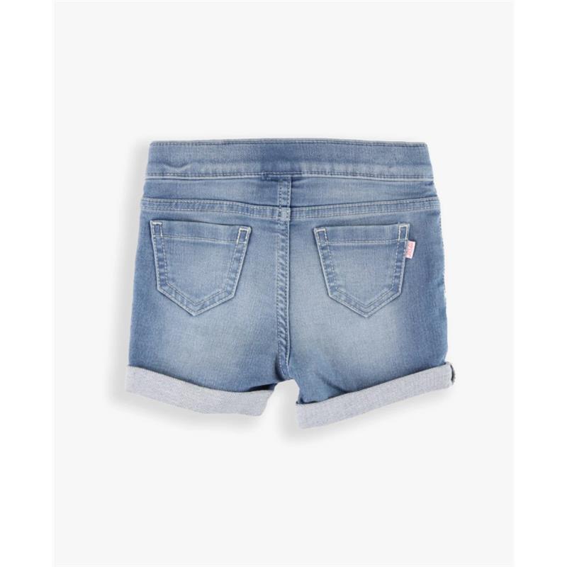 Rufflebutts - Baby Girls' Stretch Denim Shorts Light Wash Image 3