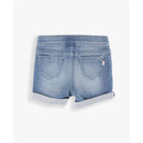 Rufflebutts - Baby Girls' Stretch Denim Shorts Light Wash Image 3