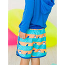 Rufflebutts - Boys Dolphin Hem Swim Trunks Stars & Stripes Image 4