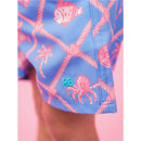 Rufflebutts Boys Tropical Trellis Performance Hybrid Swim Trunks Image 7