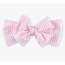 Rufflebutts Girls Pink Seersucker Swim Bow Headband