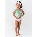 Rufflebutts Girls Pink Seersucker Swim Bow Headband