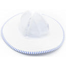 Rufflebutts Periwinkle Blue Seersucker Swim Hat, 3T-5 Image 4