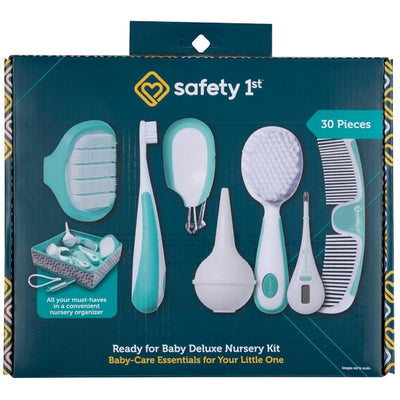 Safety 1st Nursery Care Health & Grooming Kit in Arctic/White, featuring 30 baby care essentials in a convenient organizer.