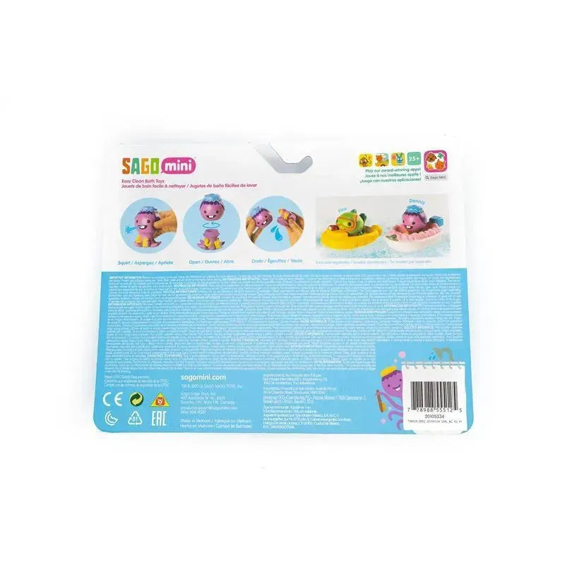 Sago Mini Octopus & Boat Floatie Bath Toys For Kids Image 2