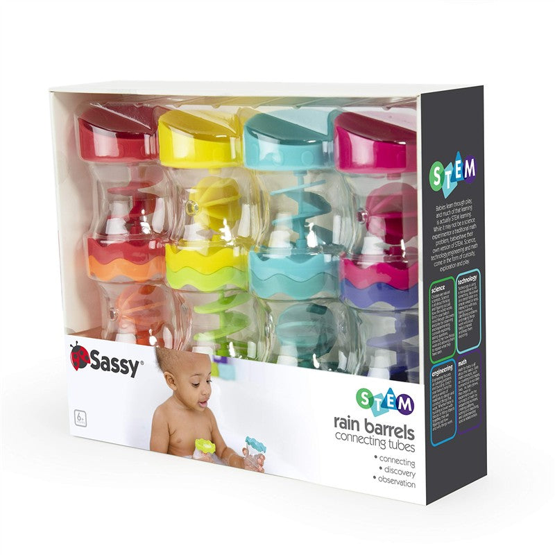 Sassy Rain Barrels Connecting Funnels Bath Toy Set - 8 Piece Image 5
