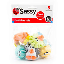 Sassy Bathtime Pals Squirt & Float Bath Toys - 5 Piece Set Image 2