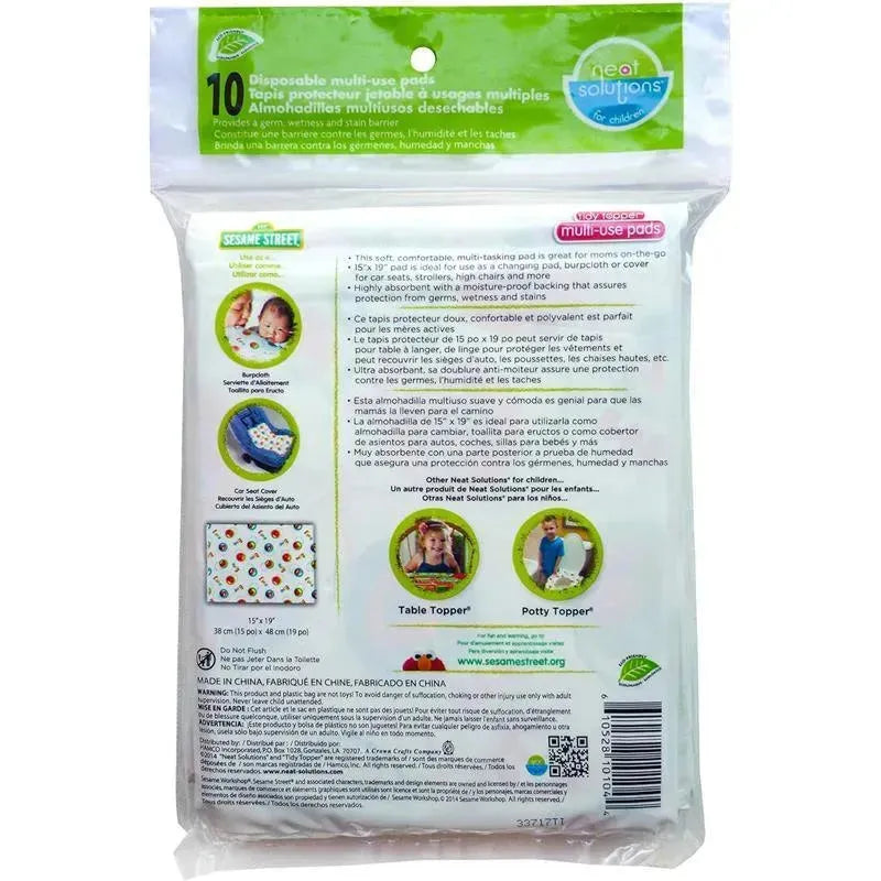 Sassy - Neat Solutions Sesame Street Multi-Use Pads, 10 Count Image 10
