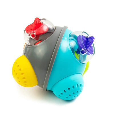 Sassy Rain Shower Bath Ball, a colorful bath toy with three water spouts, designed to engage children during bath time.
