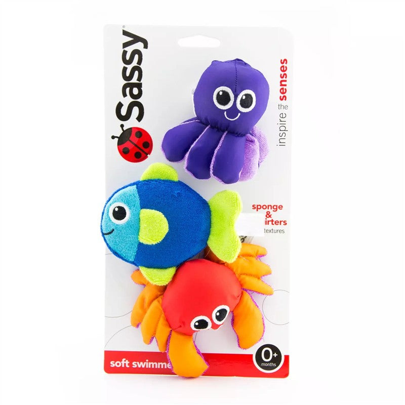 Sassy Soft Swimmers 3-Piece Bath Toy Set Image 2