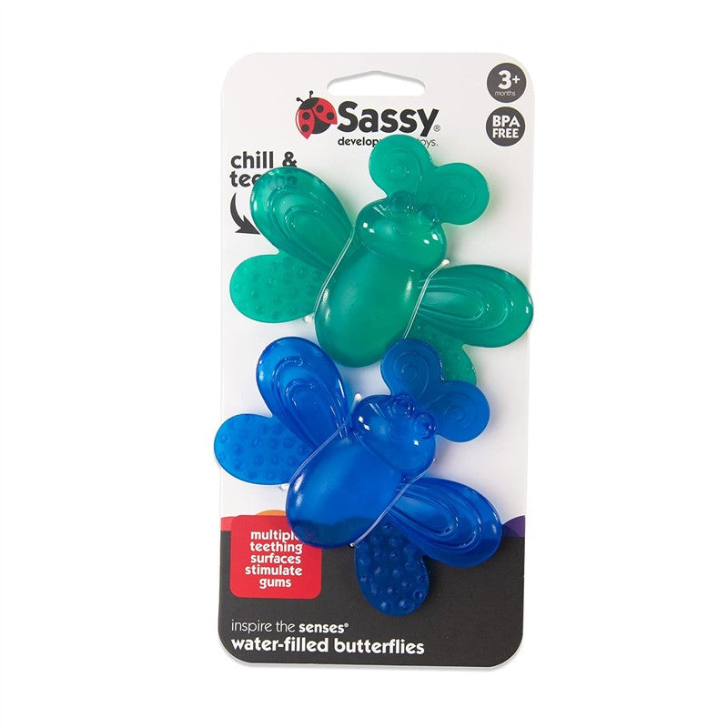 Sassy Water Filled Butterflies Teether 2-Pack - Assorted Colors Image 3