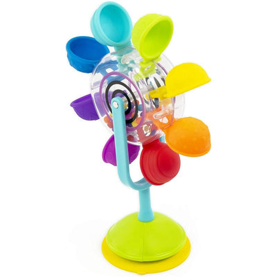 Sassy Whirling Waterfall Suction Toy with colorful cups and a spinning center for water play enjoyment.